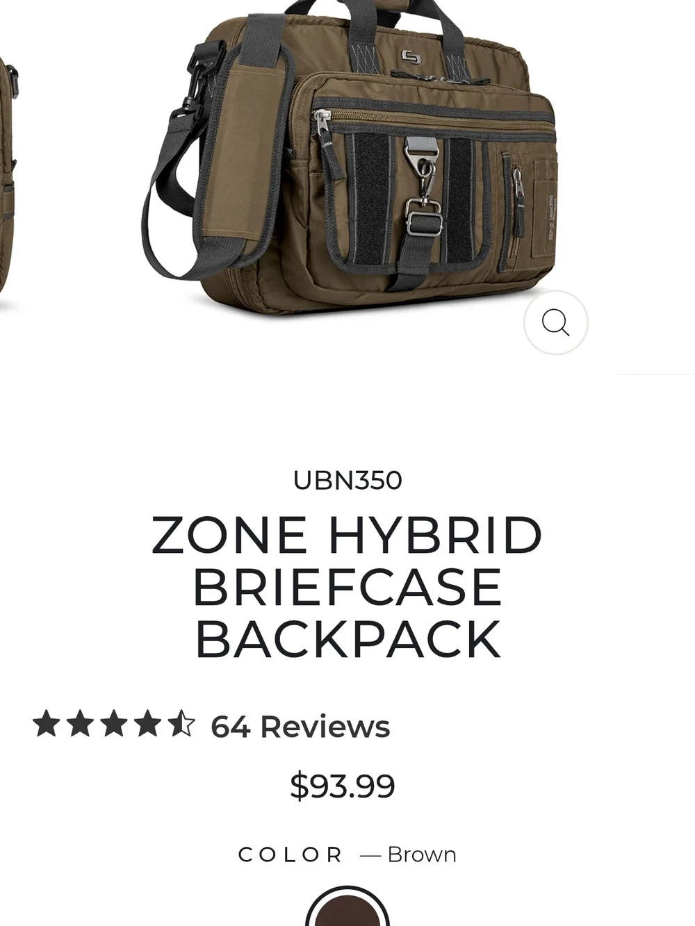 Men's Olive Green Tactical Travel Briefcase - New York Patch